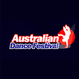 Australian Dance Festival logo on dark background.