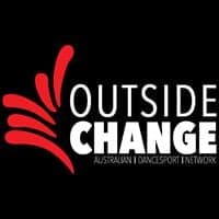 Outside Change Australian Dancesport Network logo on a black background.
